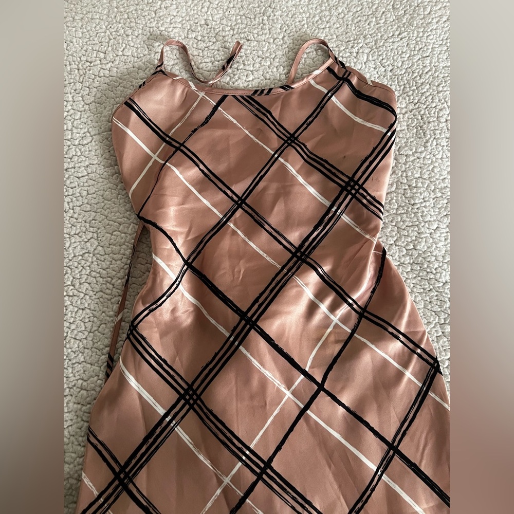 4th & reckless midi satin dress crisscross back size small NWT